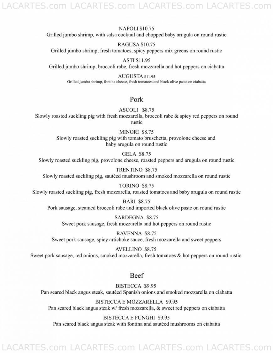  Pricelists of La Bottega Restaurant - NY 234C Merrick Rd. - Photo 7 of 13
