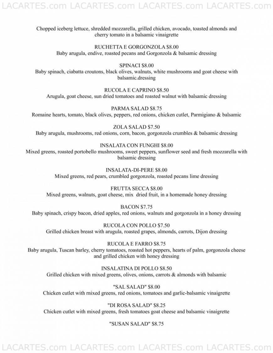  Pricelists of La Bottega Restaurant - NY 234C Merrick Rd. - Photo 9 of 13