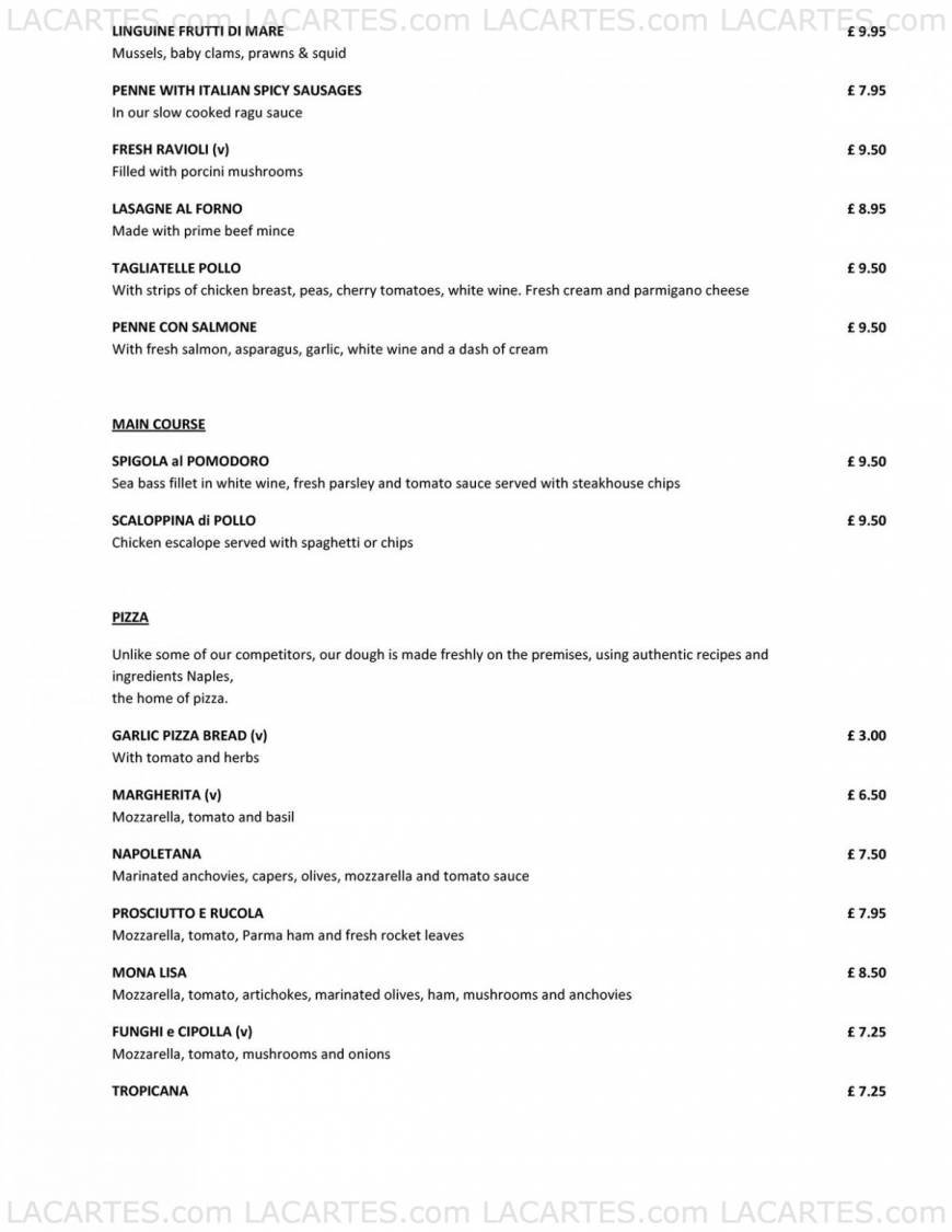  Pricelists of Gioberti's 117B High Street Wanstead - Photo 10 of 11