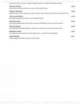 Menus & Prices, Gioberti's, London