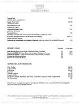 Menus & Prices, Cooks Brasserie,  London