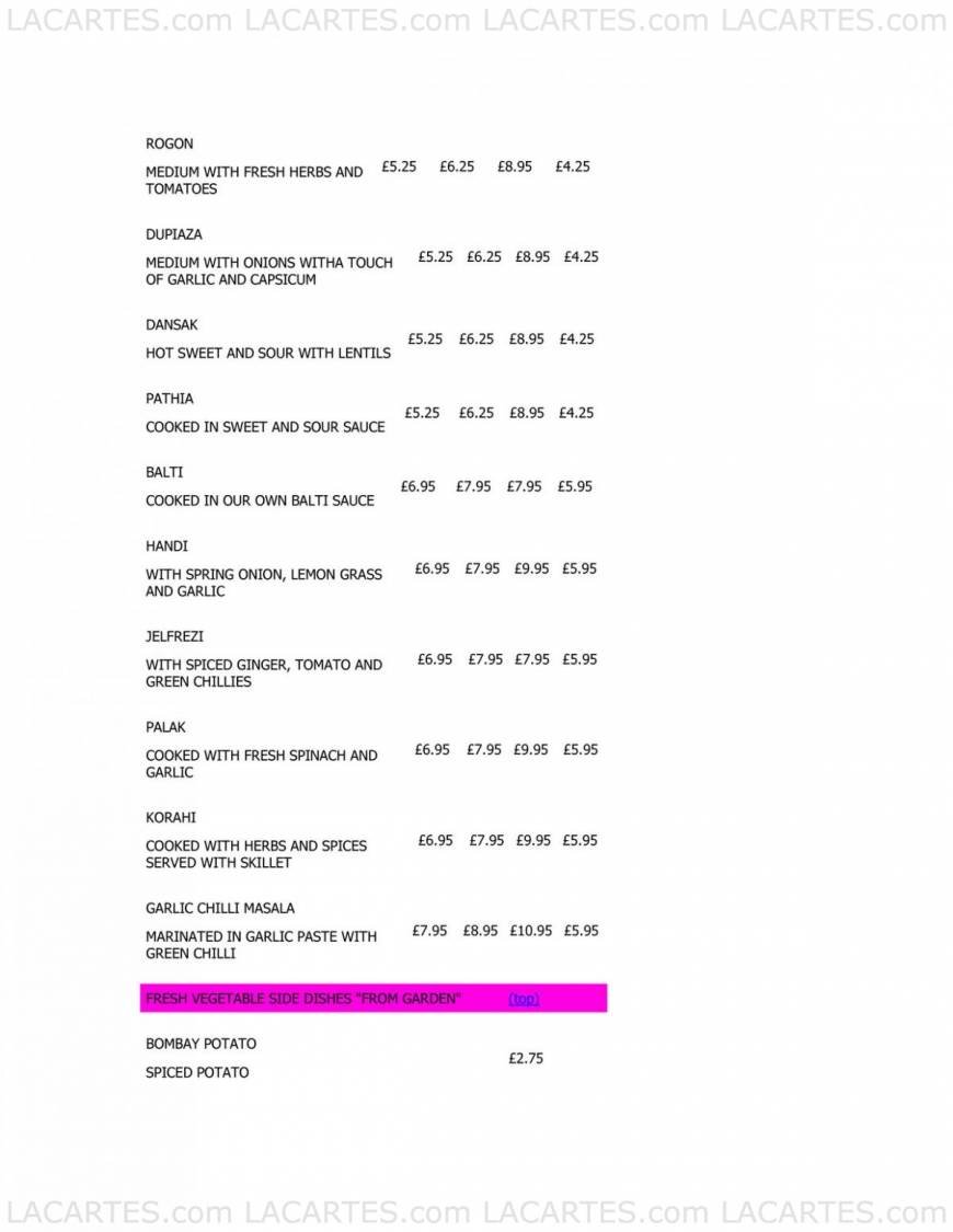  Pricelists of Mintleaf Restaurant 284 High Street - Photo 3 of 15