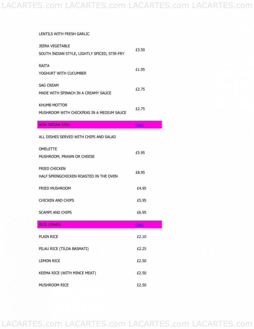  Pricelists of Mintleaf Restaurant 284 High Street - Photo 5 of 15