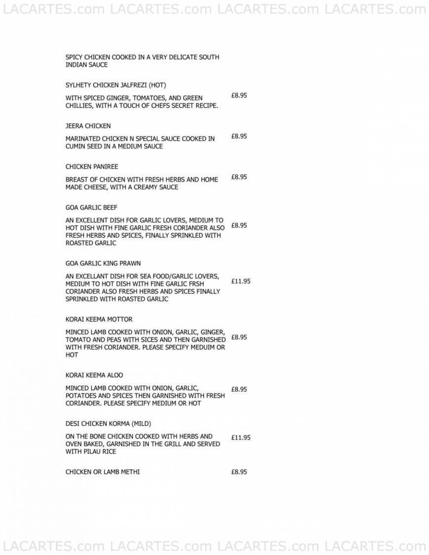  Pricelists of Mintleaf Restaurant 284 High Street - Photo 12 of 15