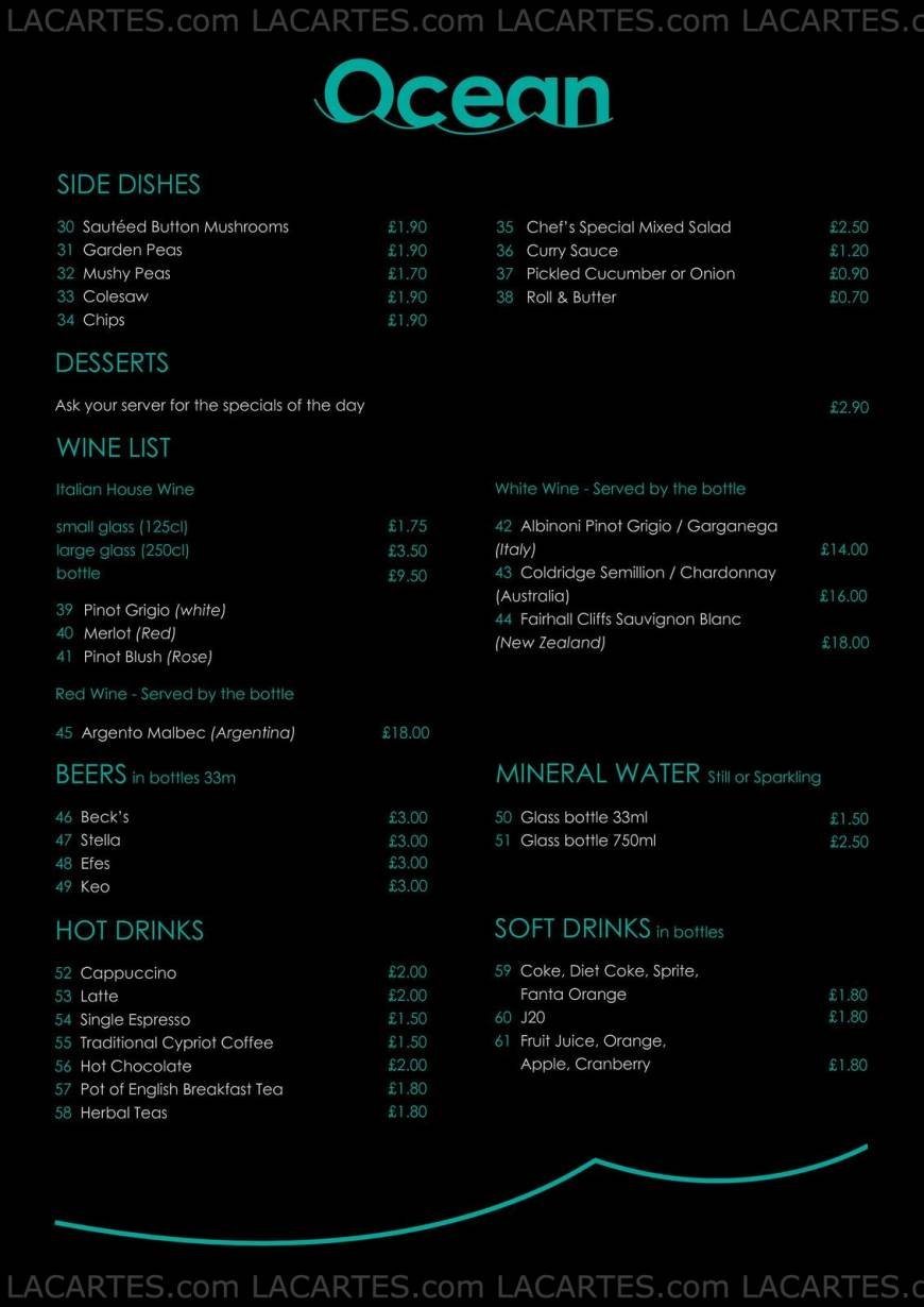  Pricelists of Ocean 76-78 High Street - Photo 2 of 3