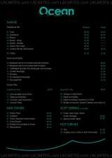 Menus & Prices, Ocean, Waltham Cross