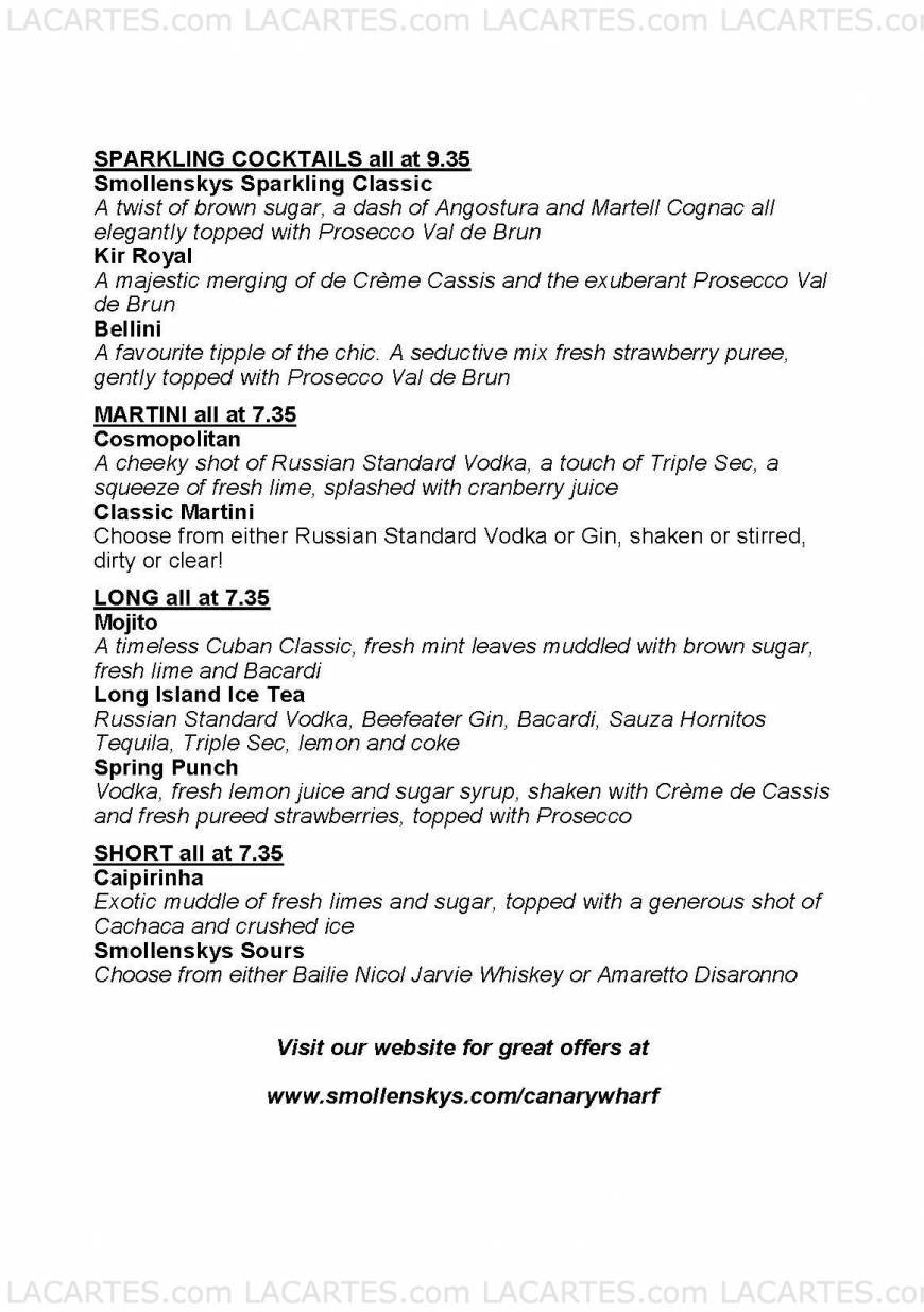 Pricelists of Smollenskys Restaurant 1 Reuters Plaza - Photo 5 of 8