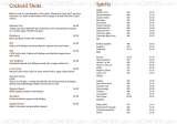 Menus & Prices, The Bar, Chelmsford