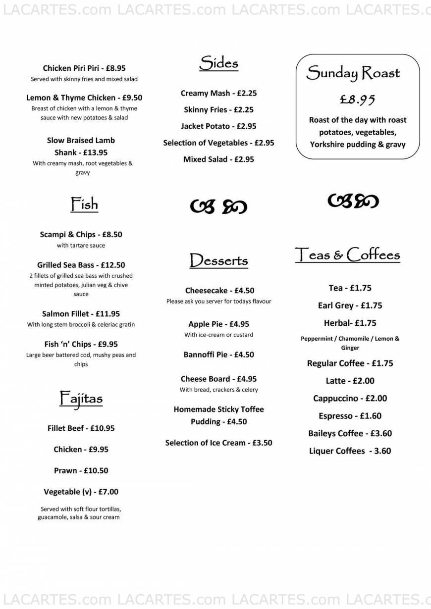  Pricelists of Rendezvous Bar and Grill 1149 High Road Chadwell Heath  - Photo 2 of 11
