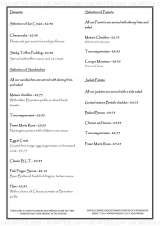 Menus & Prices, Rendezvous Bar and Grill, Romford
