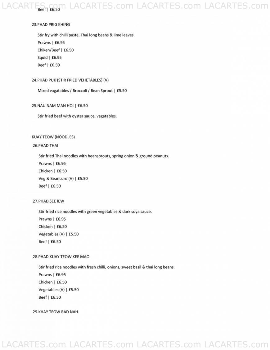  Pricelists of Thailander Restaurant 7-9 Leytonstone Road  Maryland point, Stratford    - Photo 4 of 11