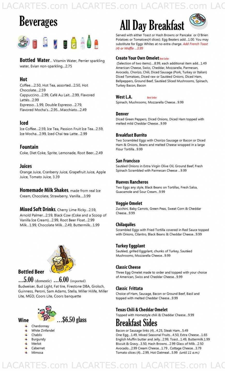  Pricelists of Dolores Restaurant & Bakery 11407 Santa Monica Blvd. - Photo 2 of 6