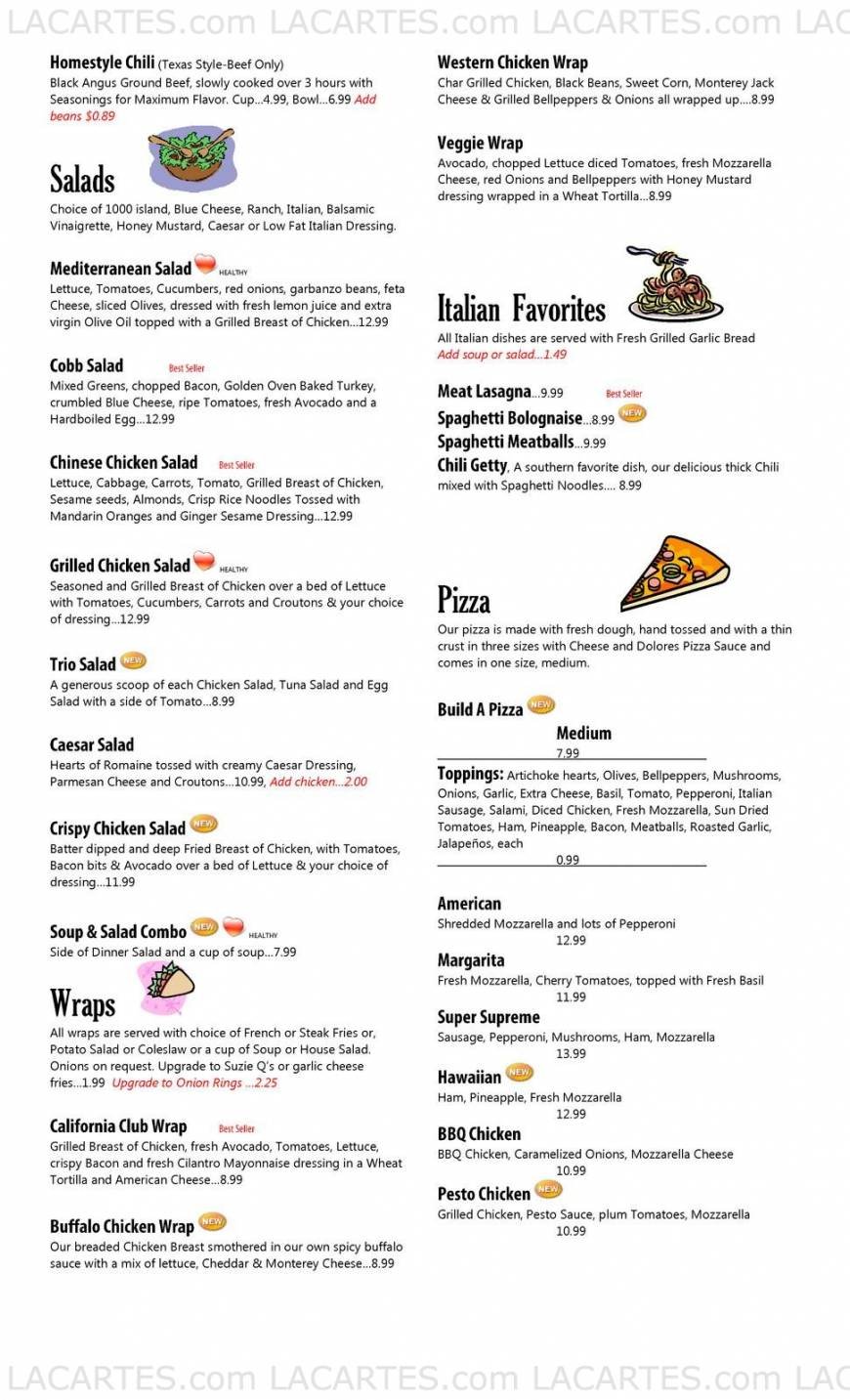  Pricelists of Dolores Restaurant & Bakery 11407 Santa Monica Blvd. - Photo 5 of 6