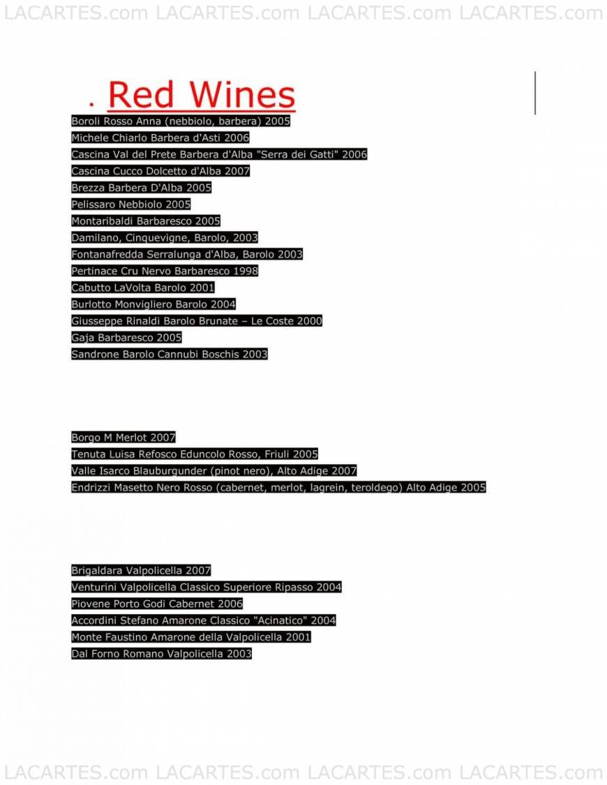  Pricelists of Cecconi's 8764 Melrose Avenue - Photo 8 of 37