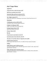 Menus & Prices, Jon's Wine & Tapas Bar - Folkestone, Folkestone
