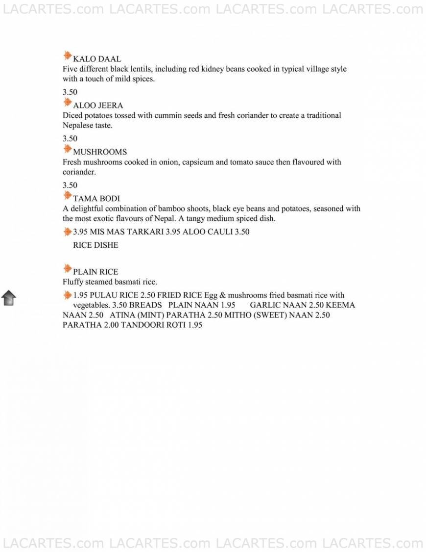  Pricelists of Gurkha Restaurant - Nepalese Cuisine Folkestone 97 Enbrooke Valley - Photo 8 of 8