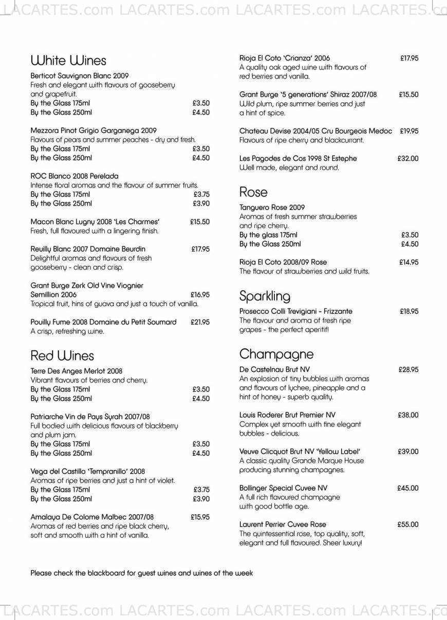  Pricelists of Quarterhouse Bar and Restaurant - Folkestone Tontine Street - Photo 6 of 6