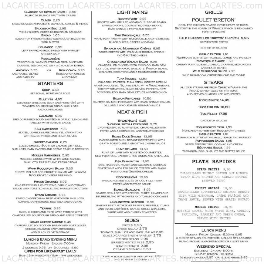  Pricelists of Cote Restaurant - Bluewater The Village, Bluewater - Photo 3 of 6