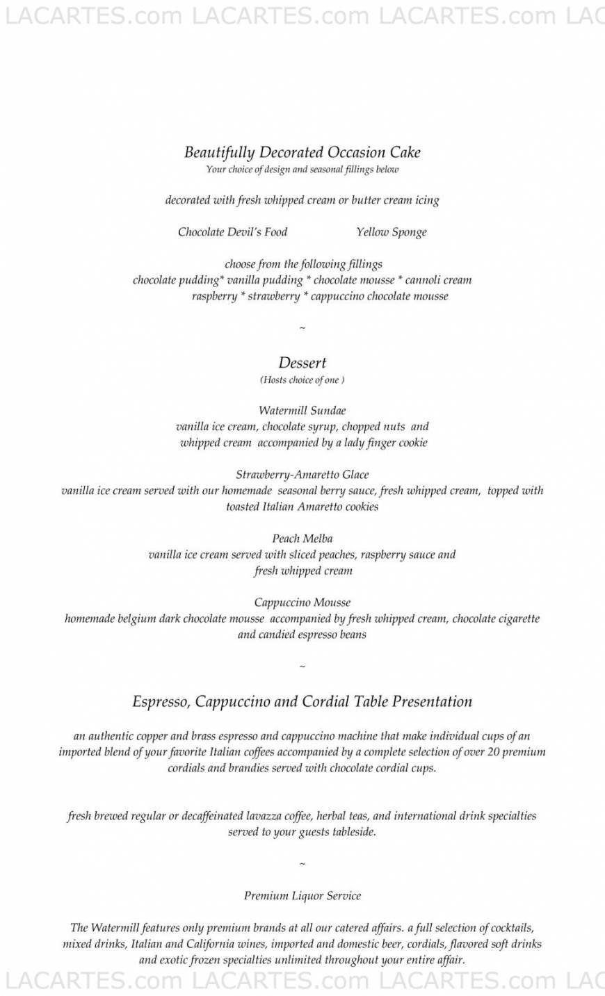  Pricelists of Watermill Caterers - NY 711 Smithtown Bypass, - Photo 21 of 26