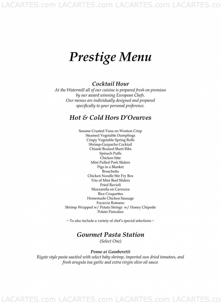  Pricelists of Watermill Caterers - NY 711 Smithtown Bypass, - Photo 19 of 26