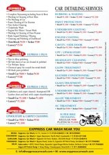 Menus & Prices, Exppress Car Wash - Car Wash Business | Automatic Car Wash | Franchise Business, Noida