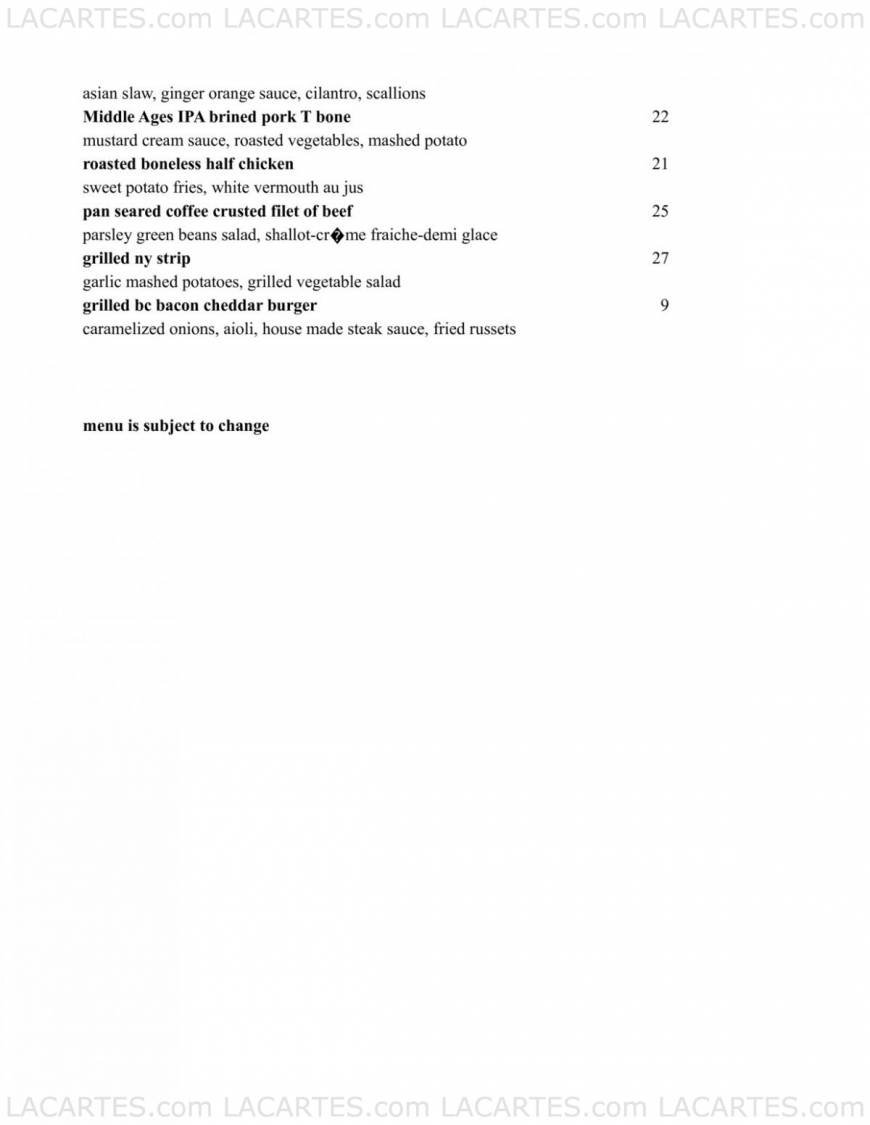  Pricelists of BC Restaurant - NY 247 West Fayette Street Suite 100 - Photo 4 of 4
