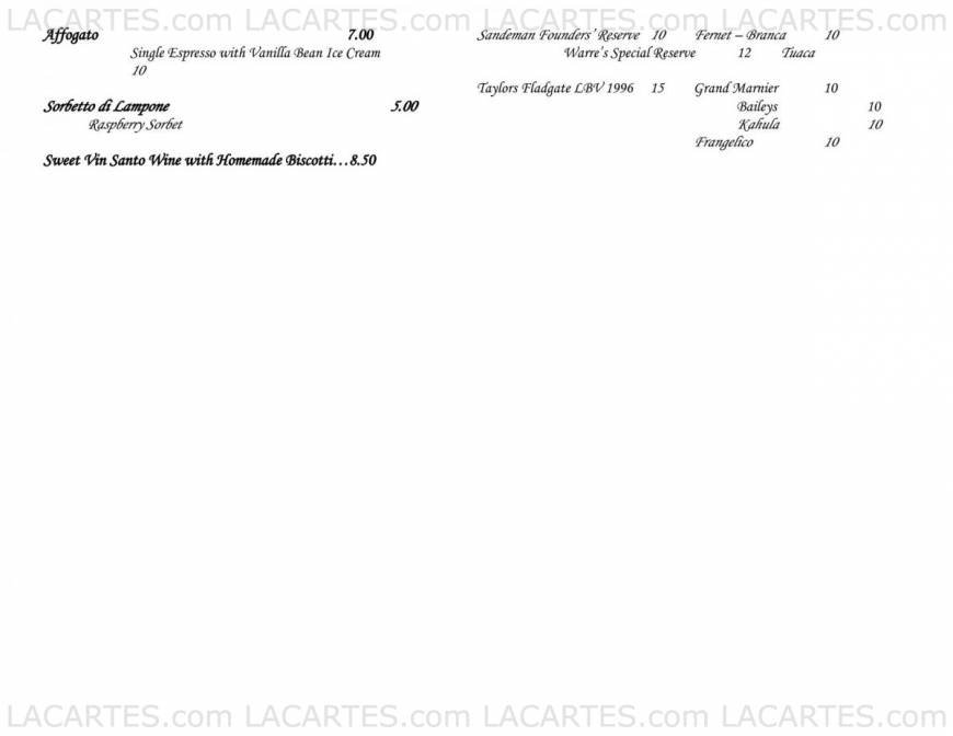  Pricelists of Venticello Ristorante 1257 Taylor Street - Photo 3 of 4