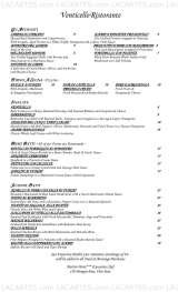Menus & Prices, Venticello Ristorante, San Francisco