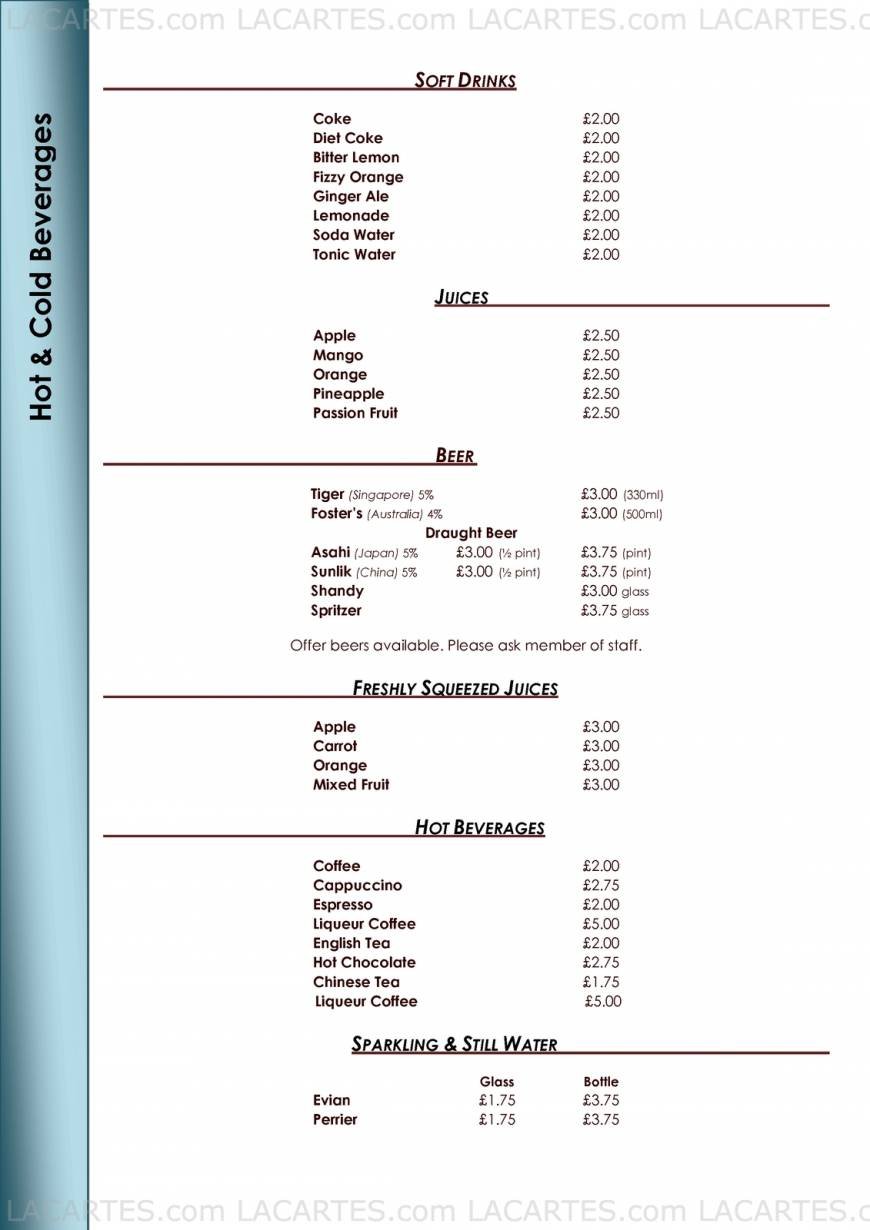  Pricelists of Kelong Restaurant 1b Selsdon Road - Photo 11 of 22