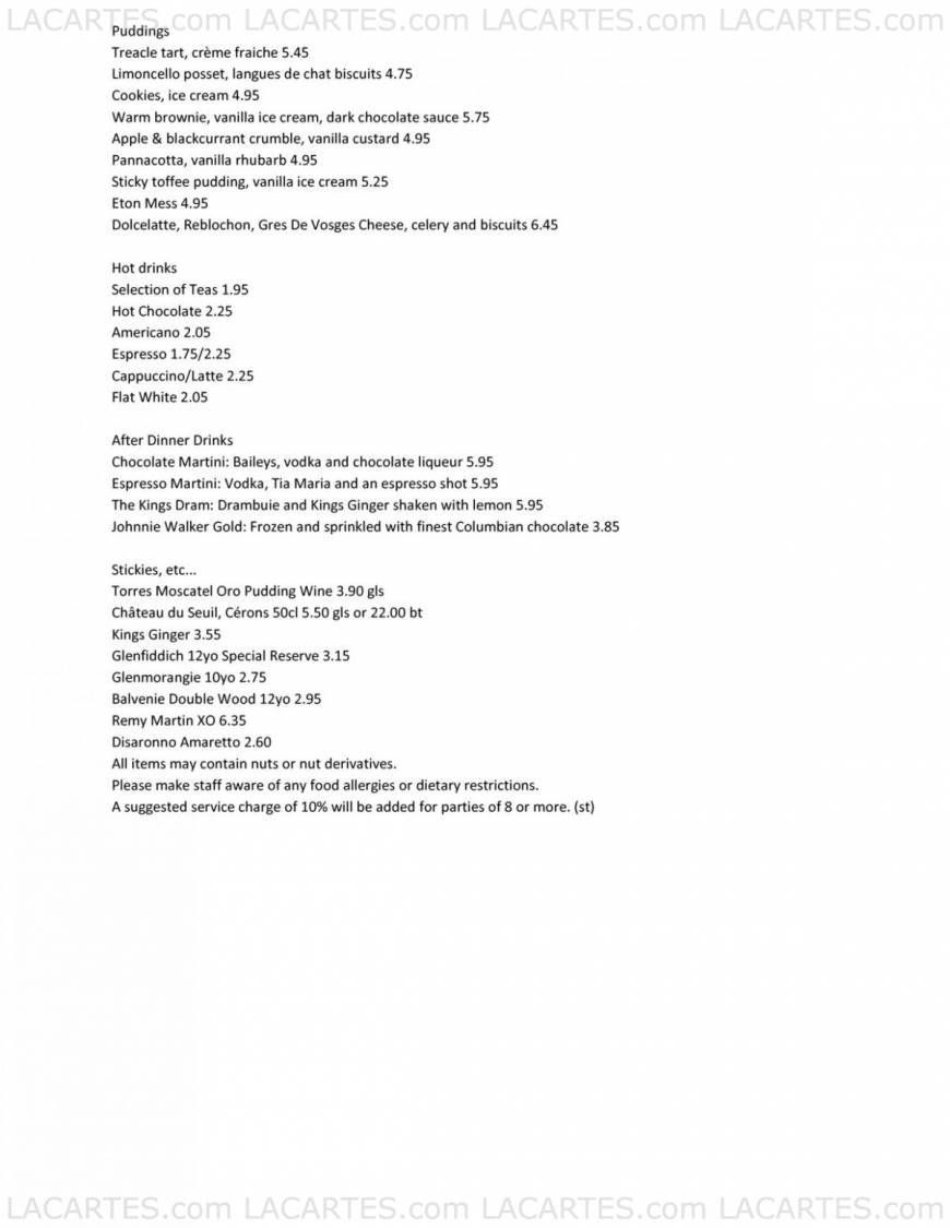  Pricelists of The King William IV High Road  - Photo 2 of 9