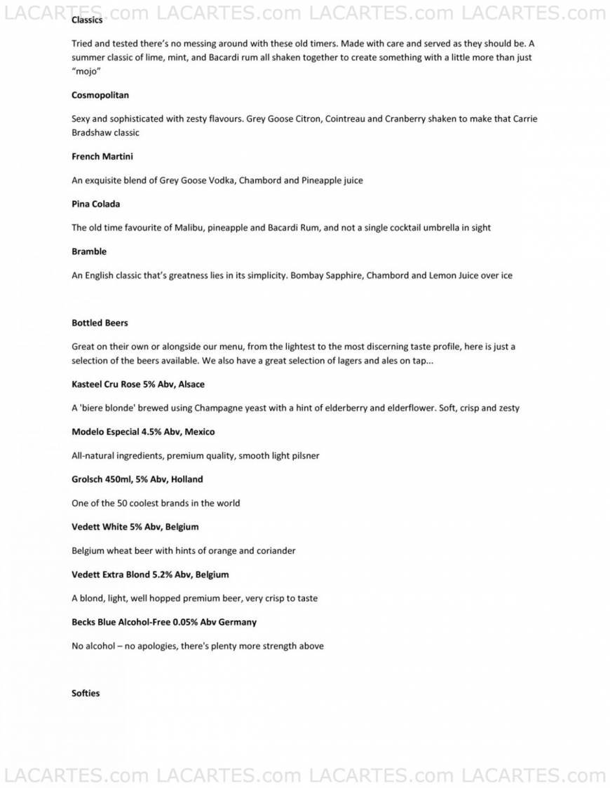  Pricelists of The King William IV High Road  - Photo 4 of 9