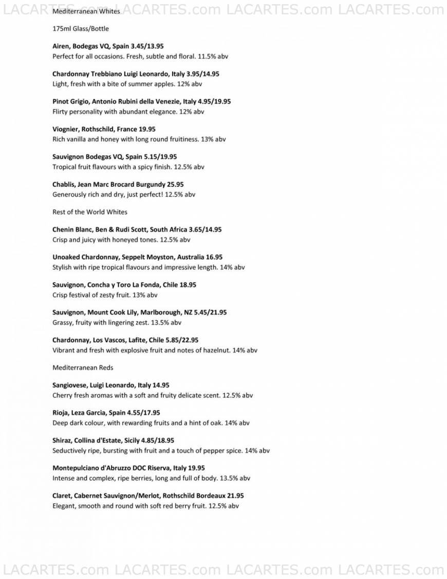  Pricelists of The King William IV High Road  - Photo 6 of 9