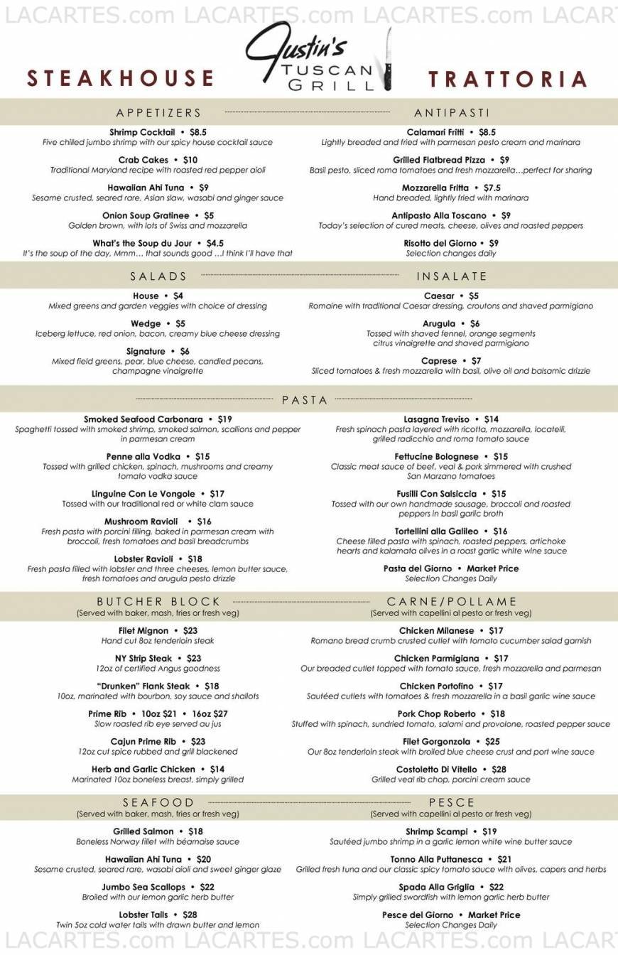  Pricelists of Justin's Tuscan Grill - NY 6400 Yorktown Circle - Photo 14 of 15