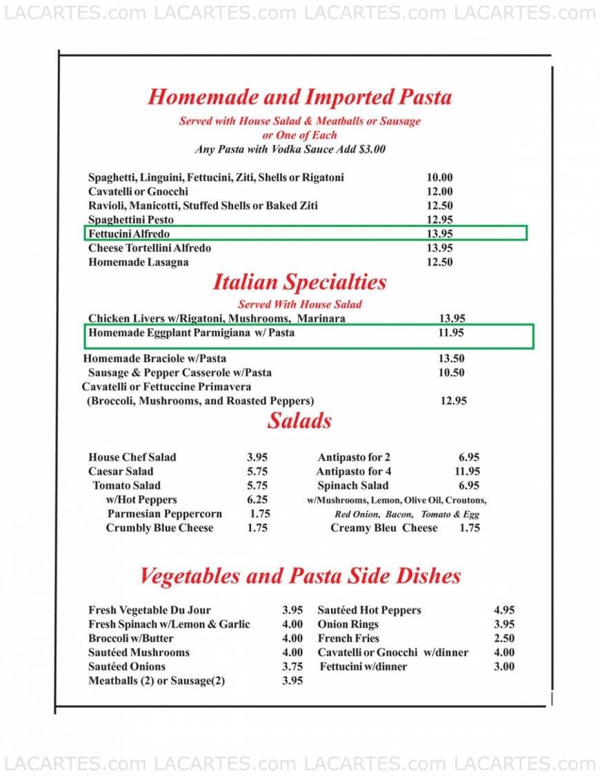  Pricelists of Casa di Copani Restaurant - NY 3414  Burnet Ave - Photo 2 of 4