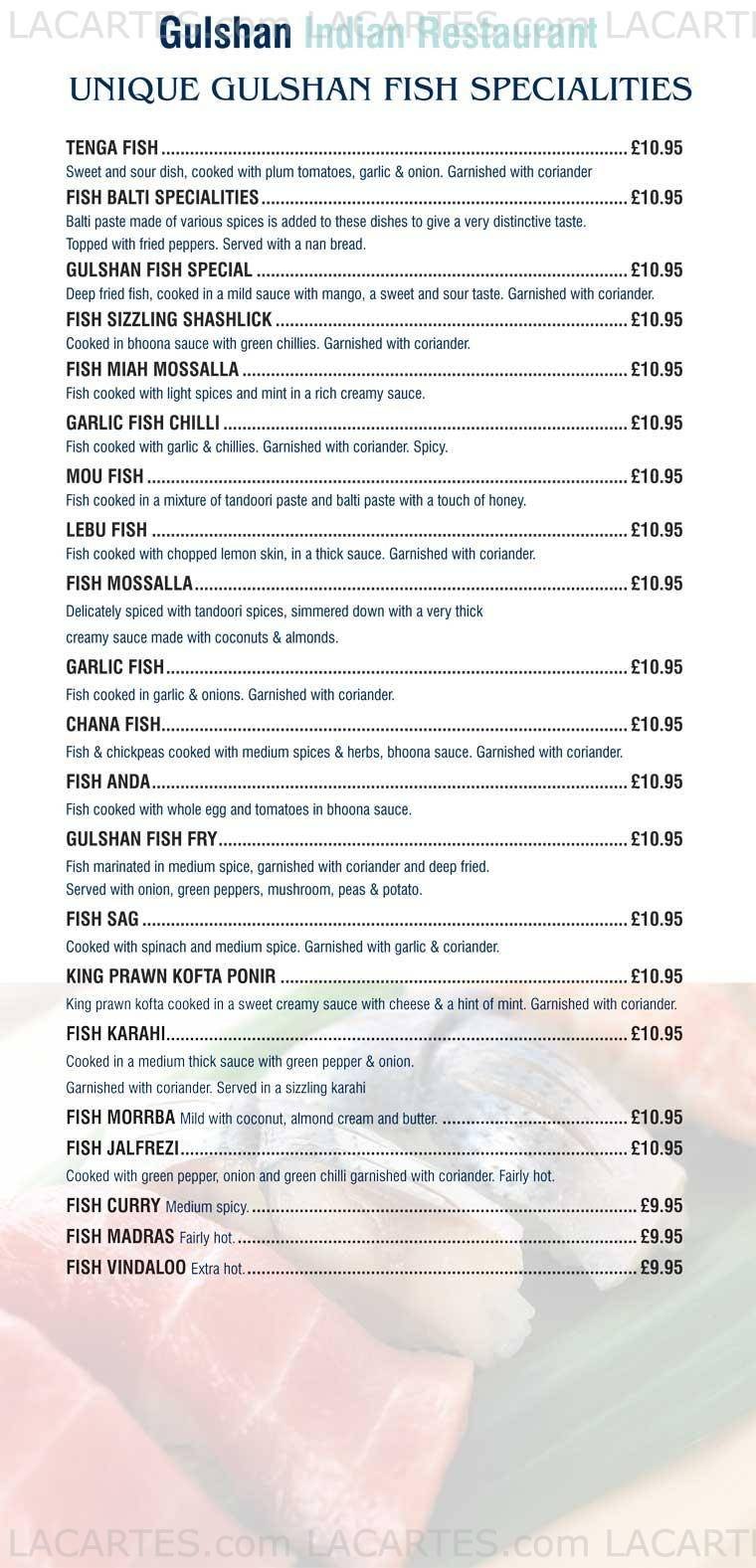  Pricelists of Gulshan Restaurant Chelmsford 32-33 New Street   - Photo 3 of 11