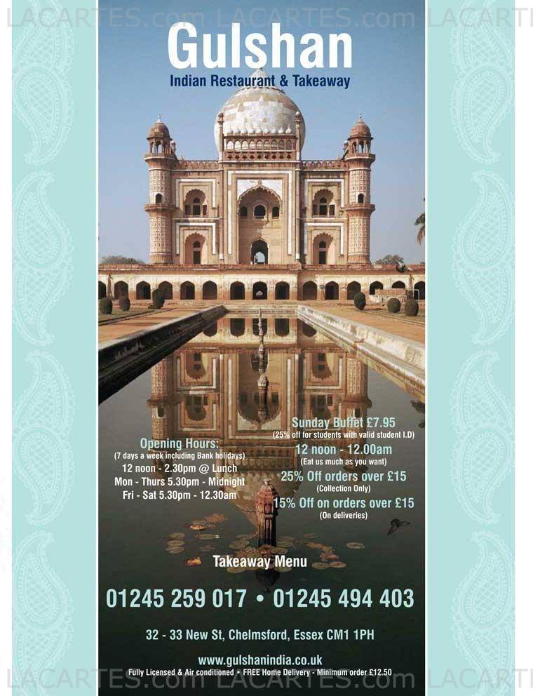  Pricelists of Gulshan Restaurant Chelmsford 32-33 New Street   - Photo 9 of 11