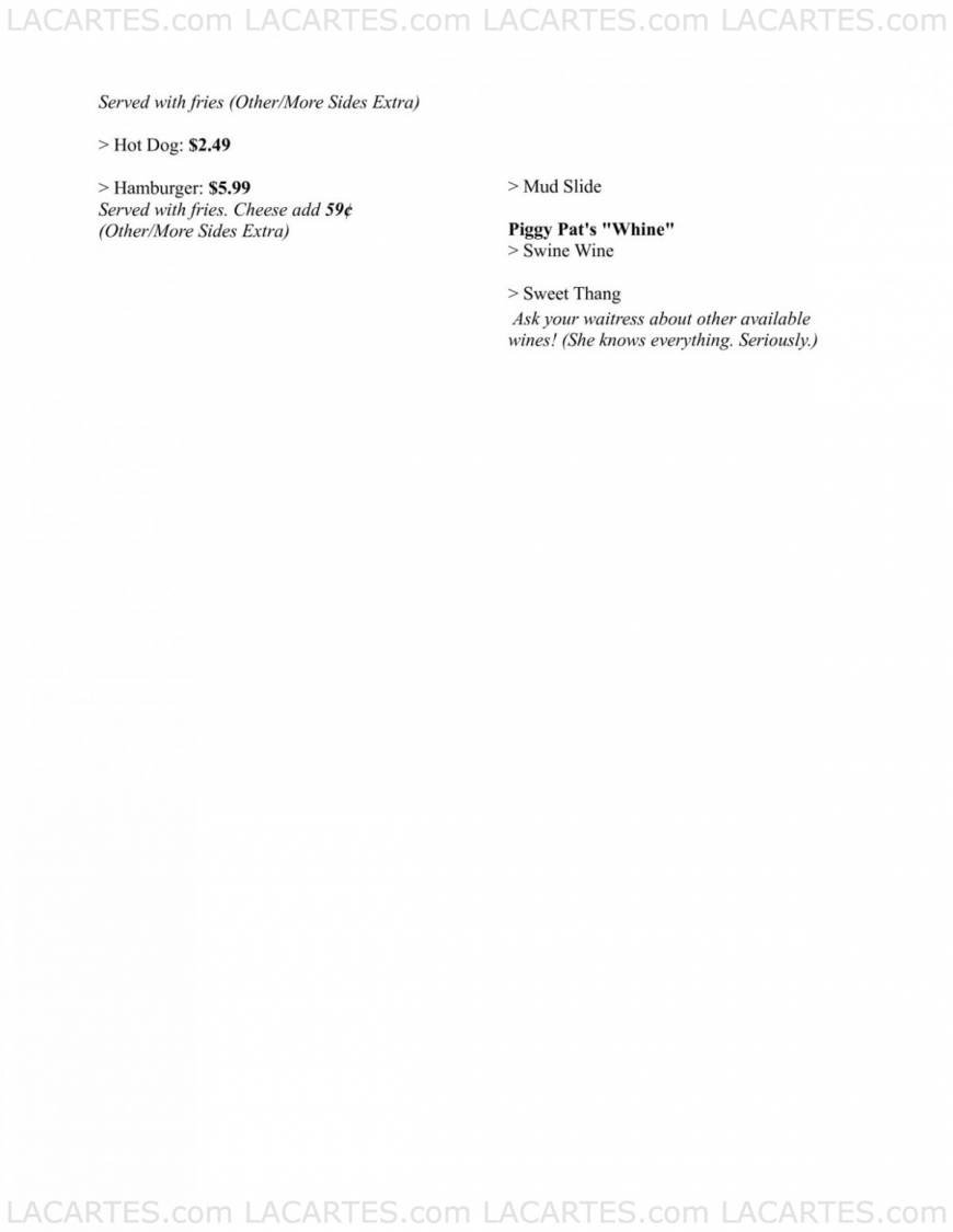  Pricelists of Piggy Pats B-B-Q - NY 3955 Edgebrook Pl. - Photo 5 of 5