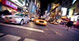 NEW YORK - JANUARY 6: Blurred image of yellow taxi cab on January 6, 2011 in Times Square and 42nd Street, Manhattan, New York City, Affordable Taxicab Service, Dallas