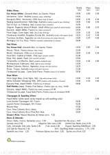 Menus & Prices, Clocktower Restaurant, Bar & Terrace, Epping