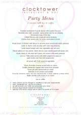Menus & Prices, Clocktower Restaurant, Bar & Terrace, Epping