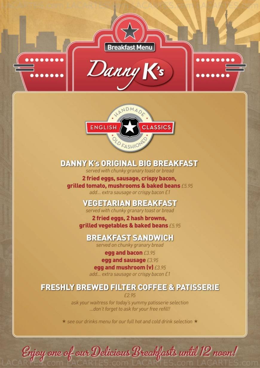  Pricelists of Danny K's 133â?135 HIGH STREET - Photo 2 of 6