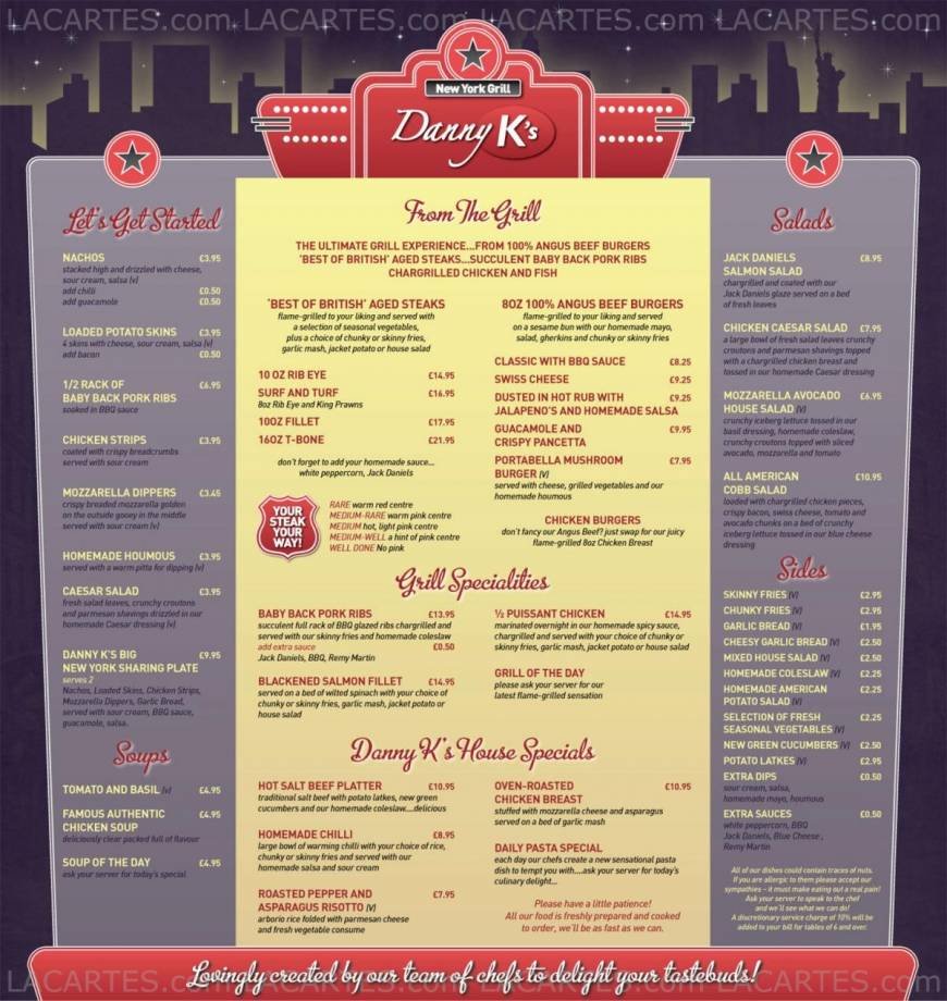 Pricelists of Danny K's 133â?135 HIGH STREET - Photo 5 of 6