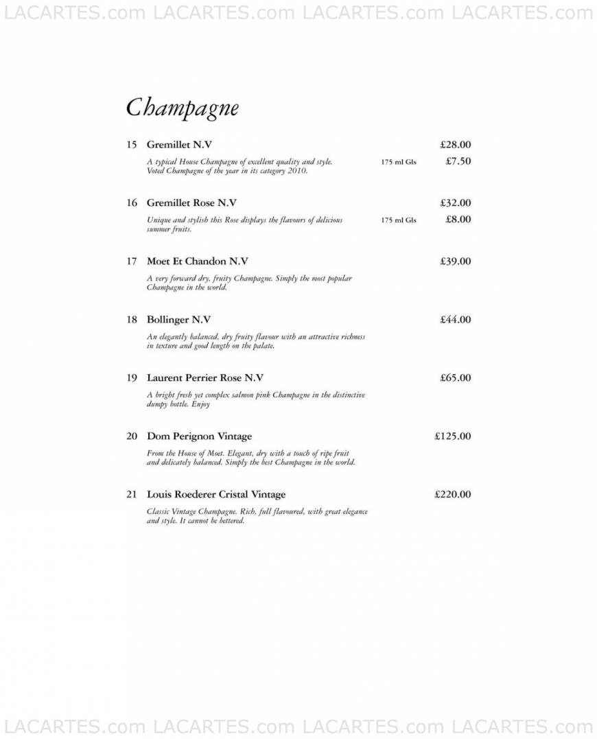  Pricelists of CATCH Fish Restaurant 147 Queens Rd - Photo 3 of 5