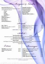 Menus & Prices, Panna's Restaurant, Romford