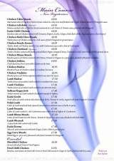 Menus & Prices, Panna's Restaurant, Romford