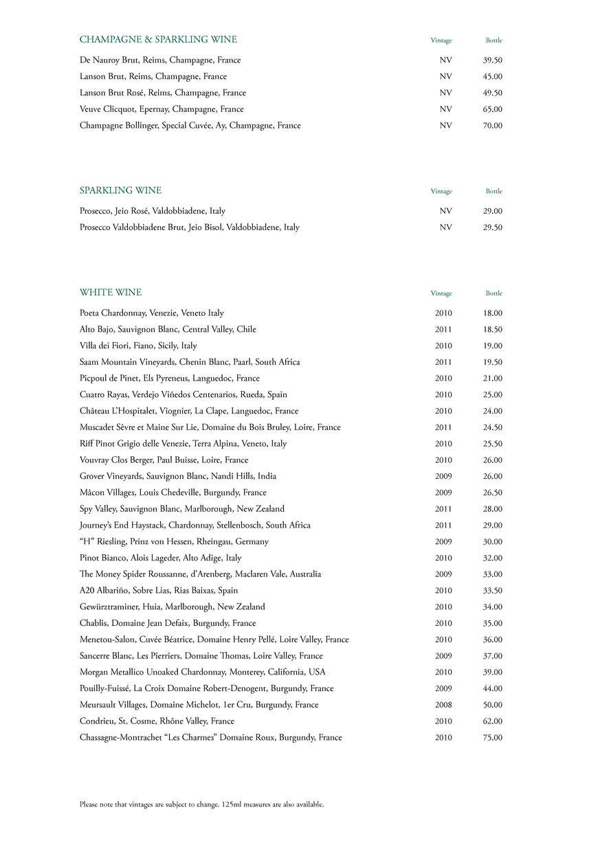  Pricelists of The Angel Hotel Lavenham Market Place - Photo 3 of 4