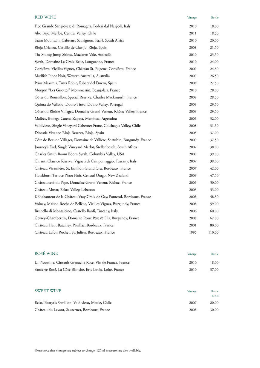  Pricelists of The Angel Hotel Lavenham Market Place - Photo 4 of 4