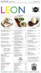 Menus & Prices, Leon, Greenhithe