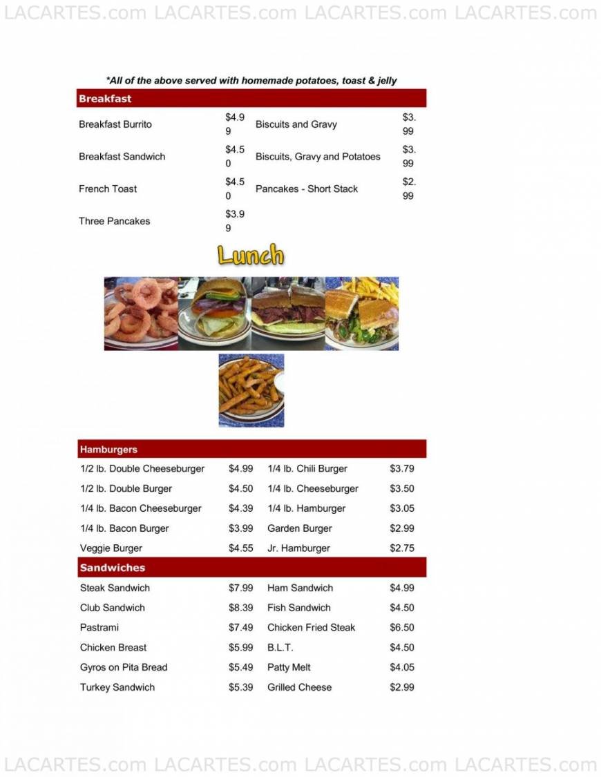  Pricelists of California Burgers 8537 Auburn Blvd - Photo 1 of 4