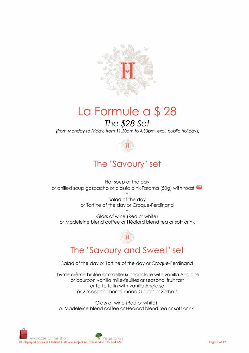  Pricelists of Hediard French Cafe & Delicatessen Boutique 123 Tanglin Road - Photo 5 of 12